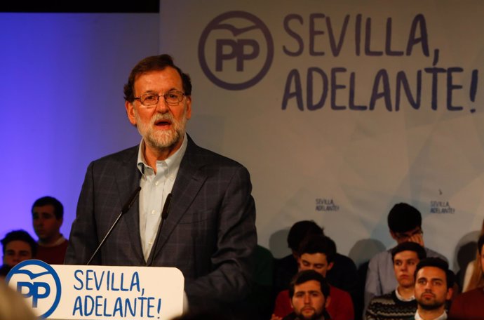 Mariano Rajoy, hoy en un acto en Sevilla