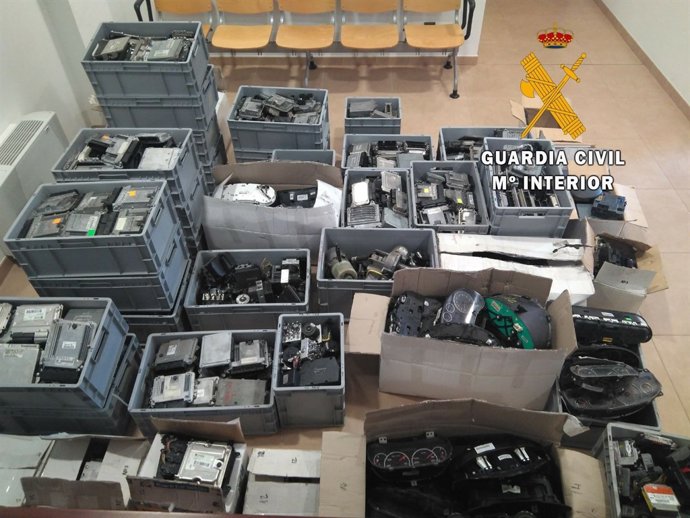 Material robado y recuperado por la Guardia Civil. 
