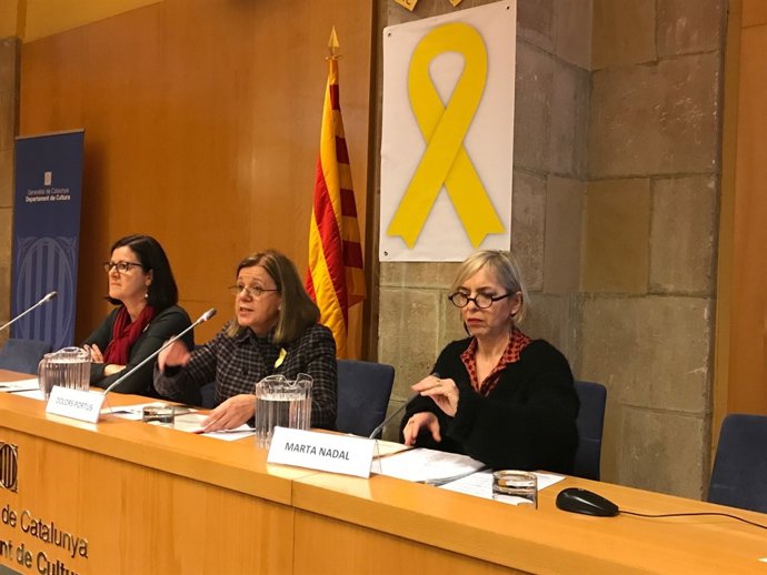 A. Campany (neboda), D.Portús (ILC) i M.Nadal (comissària)