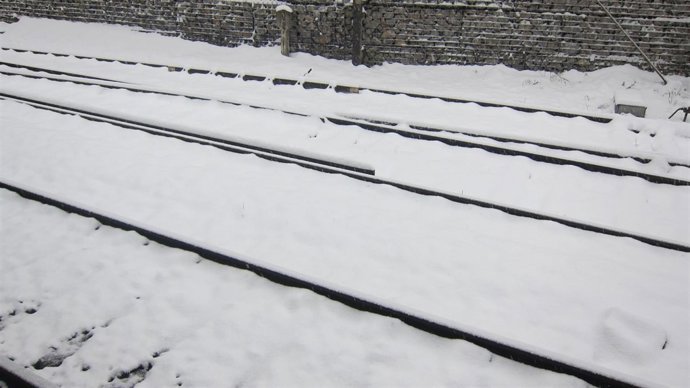 Nieve en las vías
