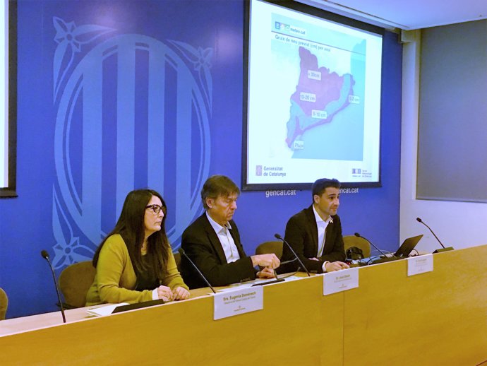 Eugenia Doménech (SCT) Joan Delort (Protecció Civil) Santi Segalà (SMC)