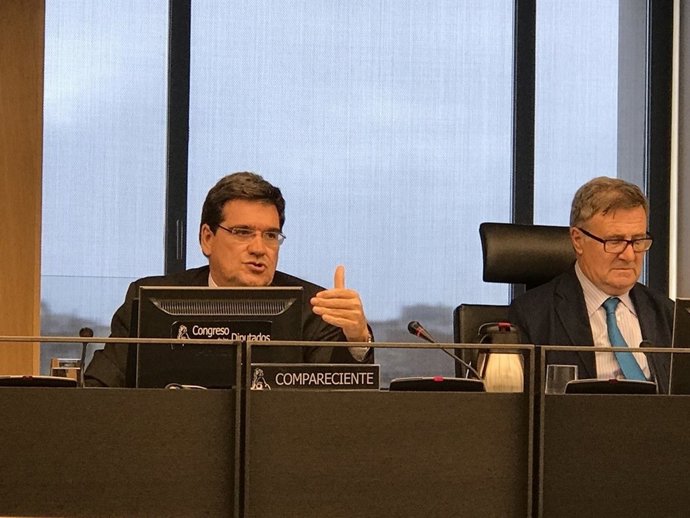 El presidente de la AIReF, José Luis Escrivá, en el Congreso