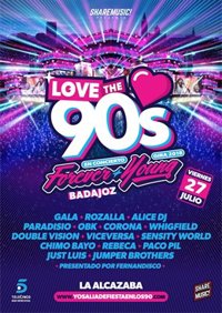 'Love the 90's' reunirá a Gala, Whigfield, Chimo Bayo y OBK en Badajoz en julio