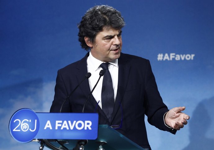 Jorge Moragas, en un acte com a director de campanya del PP el 2016