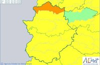El norte de Cáceres permanece este jueves en aviso naranja por viento, y el resto de la región, en alerta amarilla