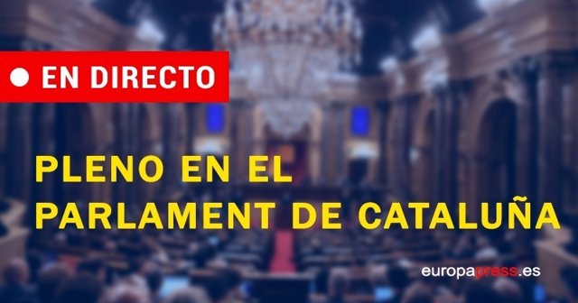 Pleno en el Parlament de Cataluña