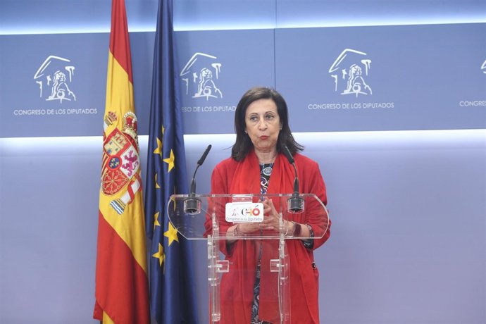 Rueda de prensa de Margarita Robles en el Congreso