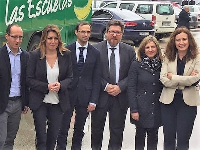 Susana Díaz con el alcalde de Sanlúcar y la presidenta de la Diputación de Cádiz