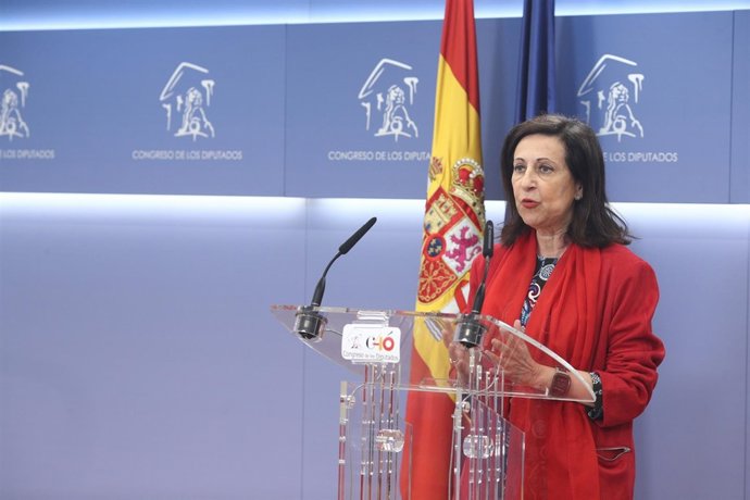 Rueda de prensa de Margarita Robles en el Congreso