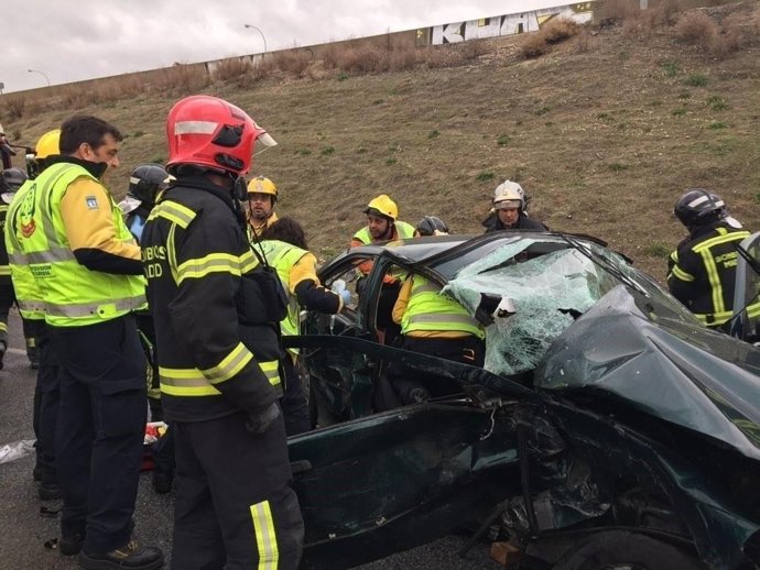 Imagen del accidente de ayer