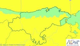 Mapa de avisos para este viernes
