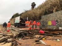 Las playas de El Puerto (Cádiz) registran importantes daños a causa de las adversidades climatológicas