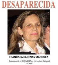 La búsqueda de Francisca Cadenas en pozos de Hornachos iniciada por la Guardia Civil se suspende por el mal tiempo