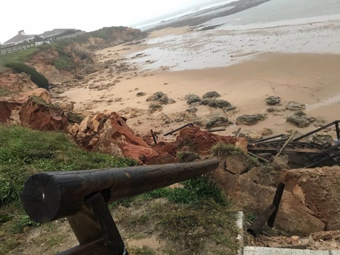Efectos del temporal en la costa de Cádiz