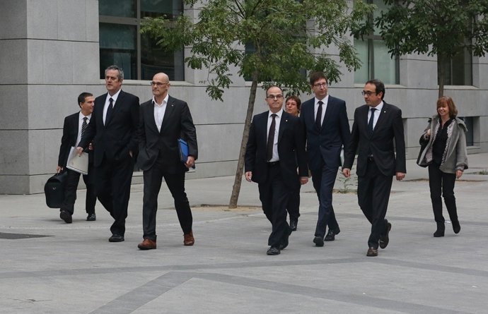 Rull, Forn, Romeva, Turull i Esborres arriben a l'Audiència Nacional per declara