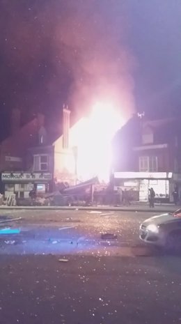 Incendio en Leicester