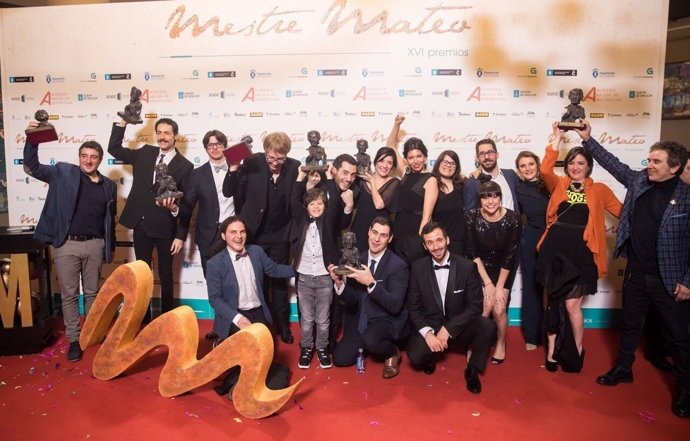 Photocall de premiados en los Mestre Mateo 2018