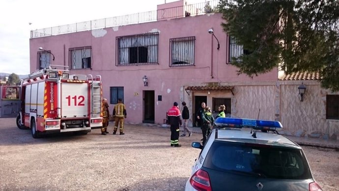 Incendio en una vivienda en Sax (Alicante)