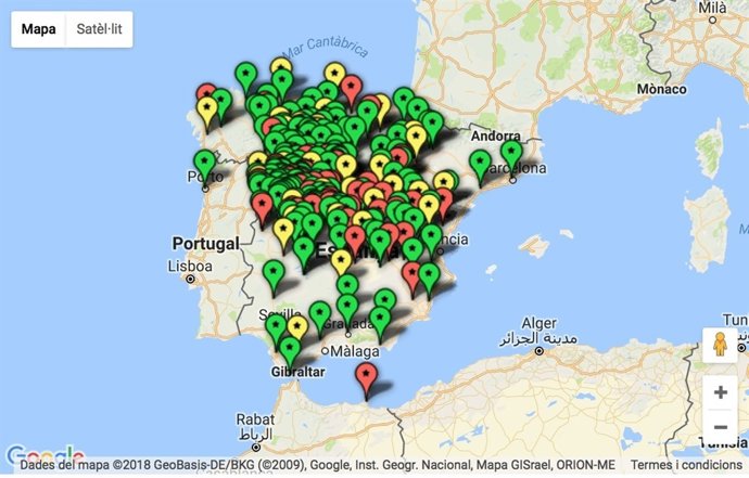 Mapa memoria histórica de Compromís