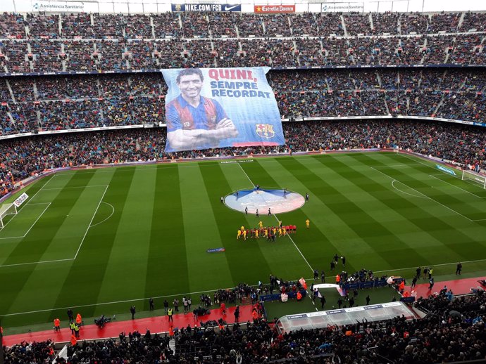 Homenaje tifo Quini Camp Nou