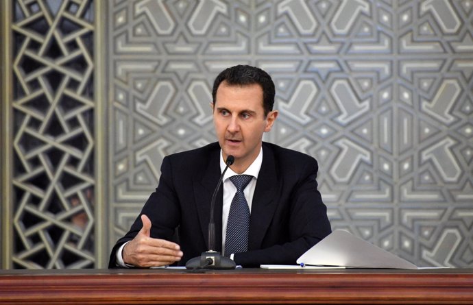 El Presidente sirio Bashar al-Ásad en Damasco