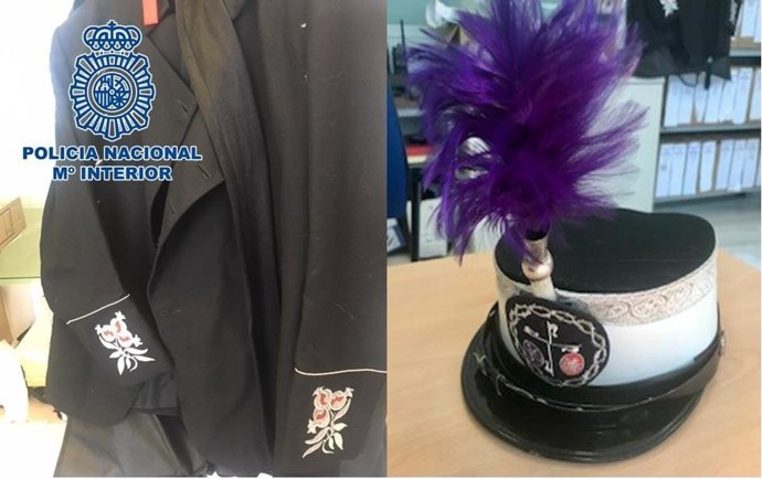 Efectos de la banda de música que fueron robados en Granada