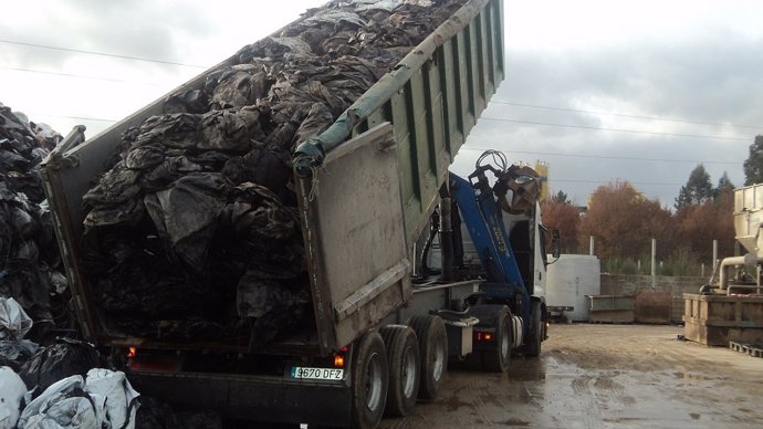 Recogida de plásticos en Galicia