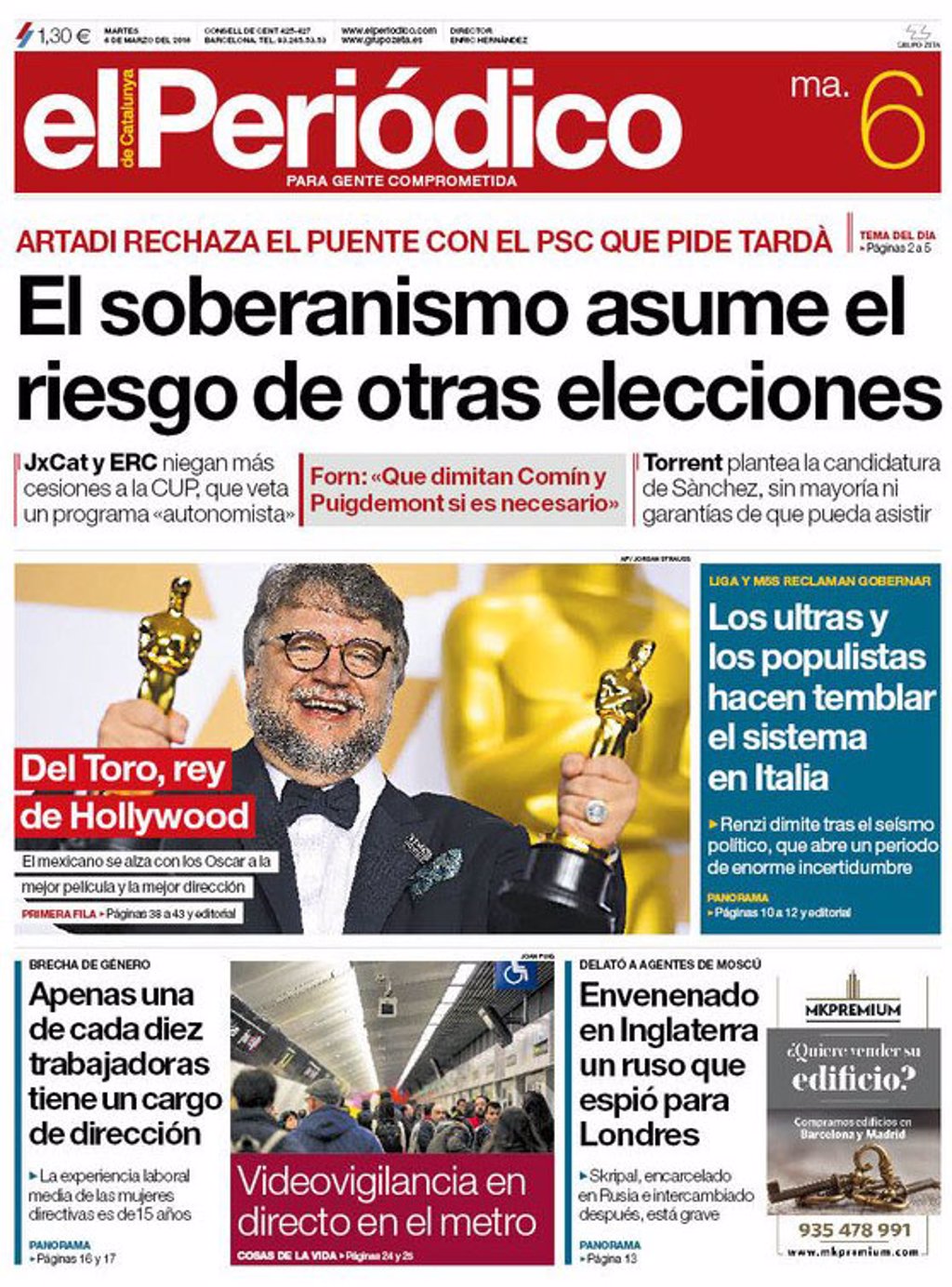 Las Portadas De Los Peri Dicos De Hoy Martes De Marzo De