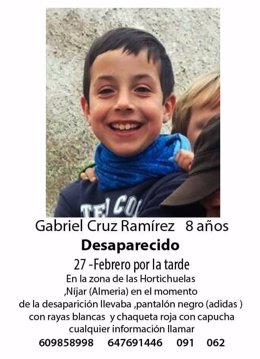 El niño de ocho años desaparecido en Níjar (Almería)
