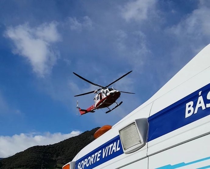Evacuación en helicóptero