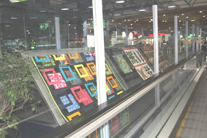 Exposición de patchwork en Madrid-Barajas
