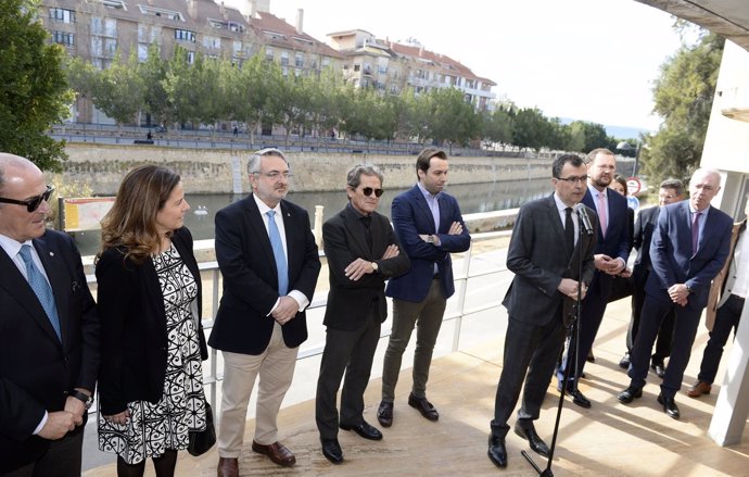 El alcalde de Murcia durante la presentación dl proyecto 'Murcia Río'