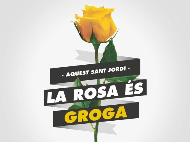 Cartel rosa amarilla