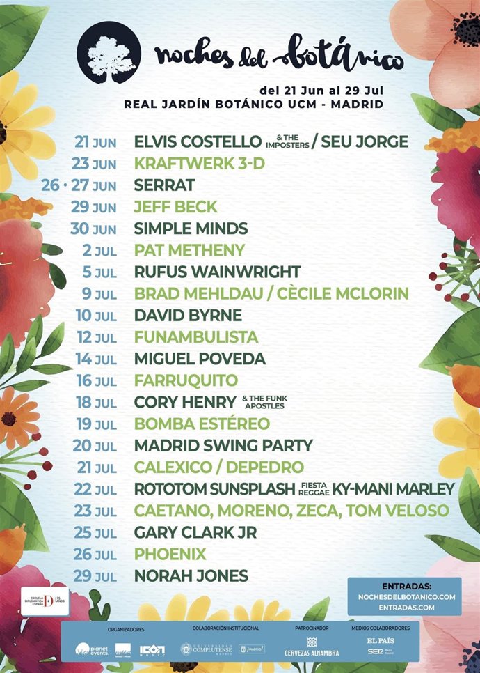 CARTEL NOCHES DEL BOTÁNICO