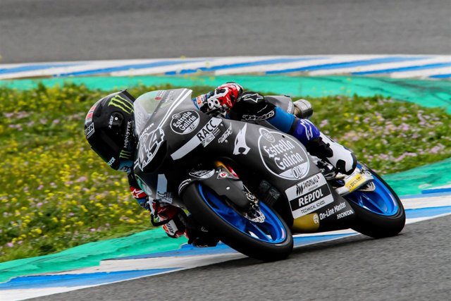 Arón Canet en el test de Jerez