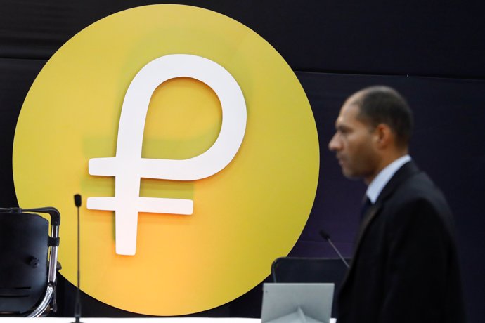 Símbolo de la criptomoneda petro en Venezuela