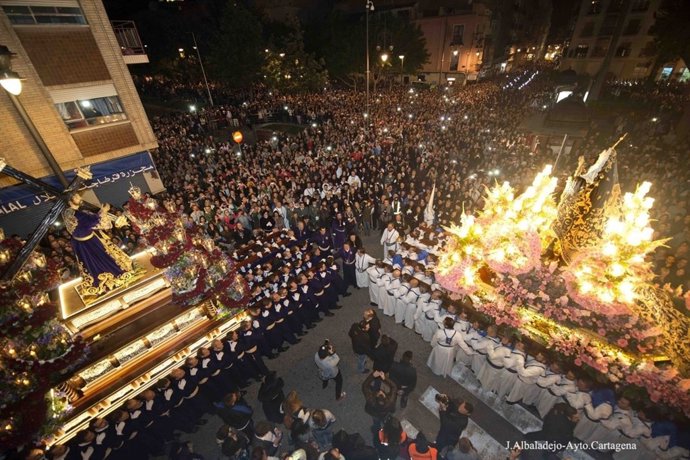 Encuentro en la madrugada del Viernes Santo Semana Santa Cartagena