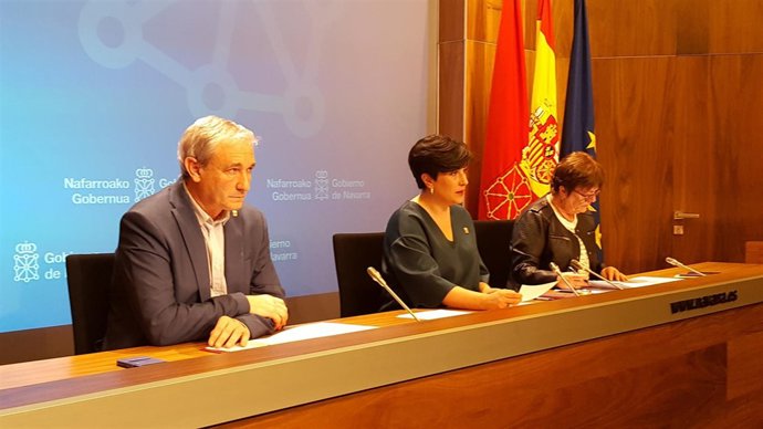 Mikel Aranburu, María Solana y María José Beaumont.