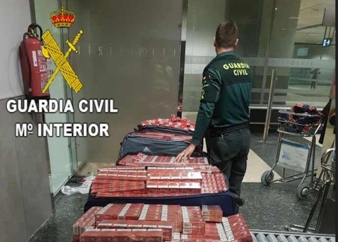 Cajetillas de tabaco intervenidas en Manises