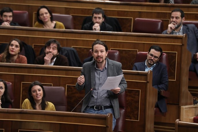 Pablo Iglesias en la sesión de control al Gobierno en el Congreso