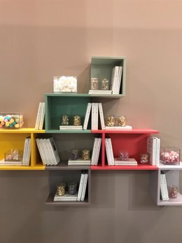 Estantería, libros, baldas, Feria del Mueble