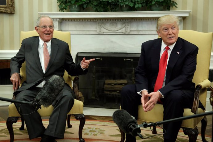 Donald Trump y Pedro Pablo Kuczynski, reunidos en la Casa Blanca