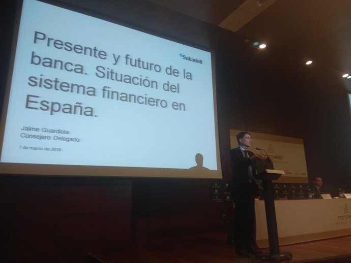 Jaime Guardiola, consejero delegado del Banco Sabadell en Forinvest