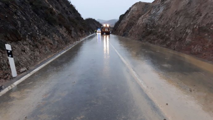 Reabierta la carretera A-461 de la Cuenca Minera de Huelva tras el temporal