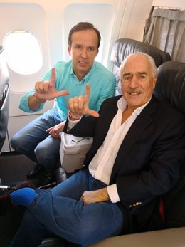 Los ex presidentes Jorge Quiroga (Bolivia) y Andrés Pastrana (Colombia)
