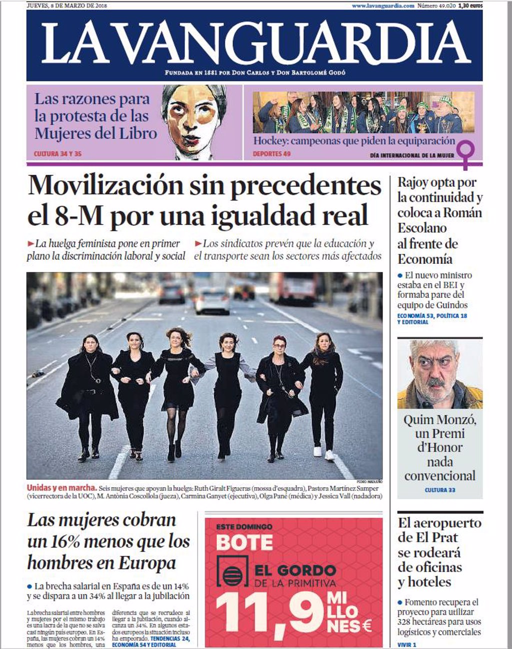 Las Portadas De Los Periódicos De Hoy Jueves 8 De Marzo De 2018