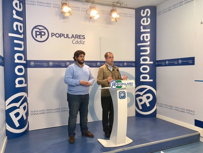Antonio Saldaña, secretario general del PP de Cádiz en rueda de prensa