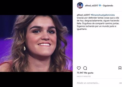 Alfred felicita el Día de la Mujer con una imagen de Amaia