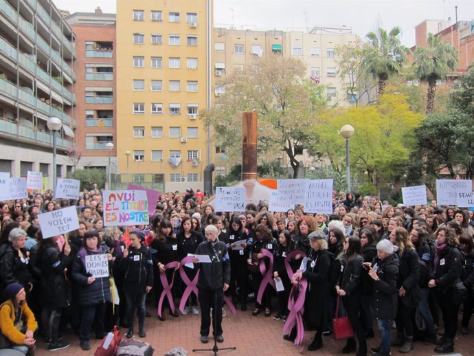 Concentración de periodistas en Barcelona por el 8M