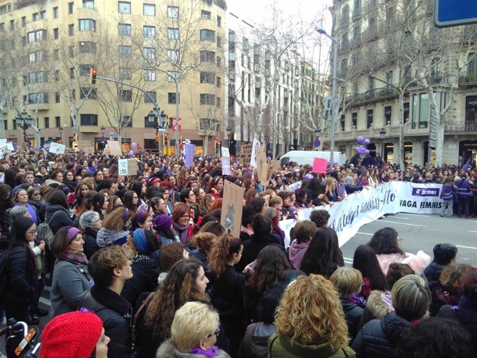 Manifestación feminista de Barcelona 